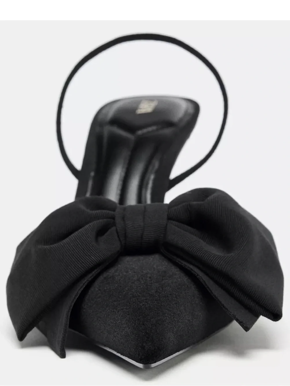 NWOT ZARA KITTEN HEEL BOW SLINGBACKS 💋 - Picture 4 of 5